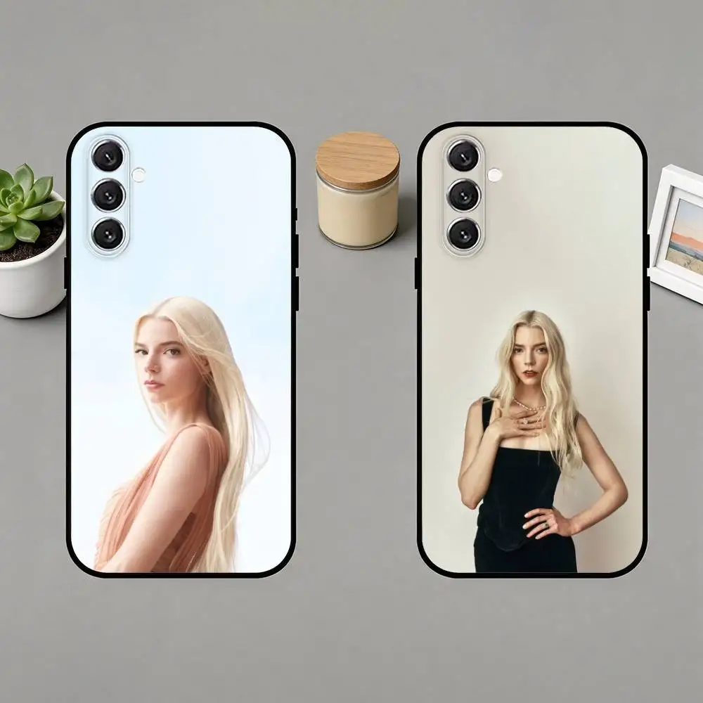 Funda de teléfono A-Anya Taylor-Joy para Samsung Galaxy A91,80,73,72,71,53,52,32,31,22,21s,20, funda negra suave