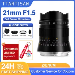 TTArtisan 21mm F1.5 Full Fame Large Aperture Fixed Focus Lens for Leica M Mount M240 Sony E FE A7R Nikon Z Z8 Canon R RP R8 R10