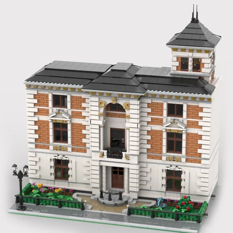 MOC-Blocos de Construção Para Crianças, Modelo Street View, Mansão Urbana, Tijolos Técnicos, Montagem DIY, Brinquedos De Construção, Presentes De Férias