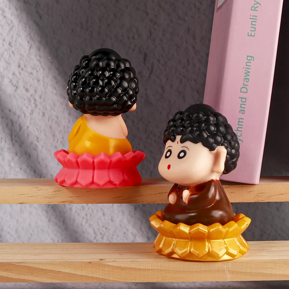 2pcs/set Crayon Shin-chan Cos Lord Buddha Cute Anime Action Figure Toys 10CM