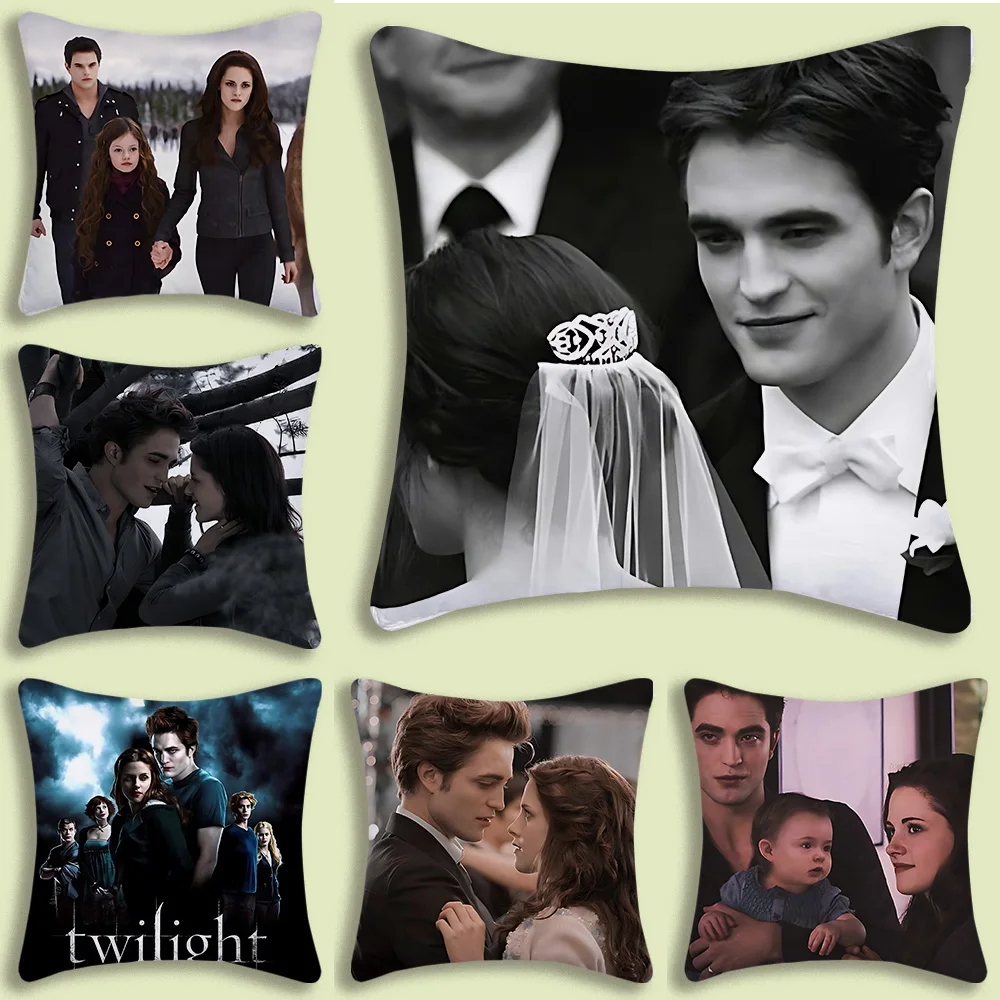 The Twilight Saga Edward Cullen Modern Pillow Covers Cartoon Sofa Decorative Home Double-sided Printing Short Plush Cute Cushion