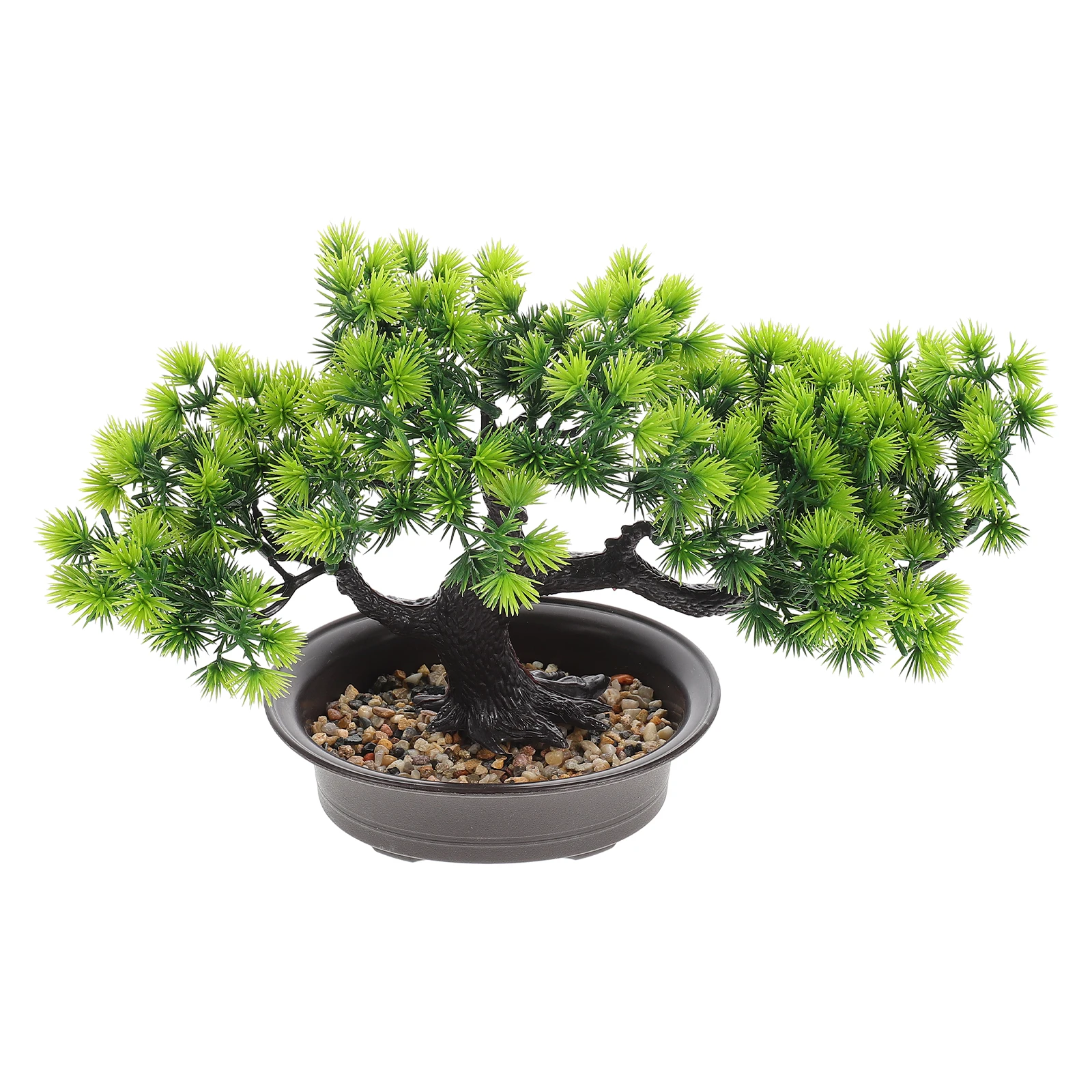 

Fake Potted Plant Simulated Pine Tree Decoration Office Plants Plastic Faux Bonsai Adorn