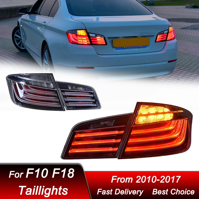 Car styling Tail Lights For BMW 5 series F10 F18 2010-2017 new style full LED Dynamic Turn Signal Light Tail Lamp Assembly