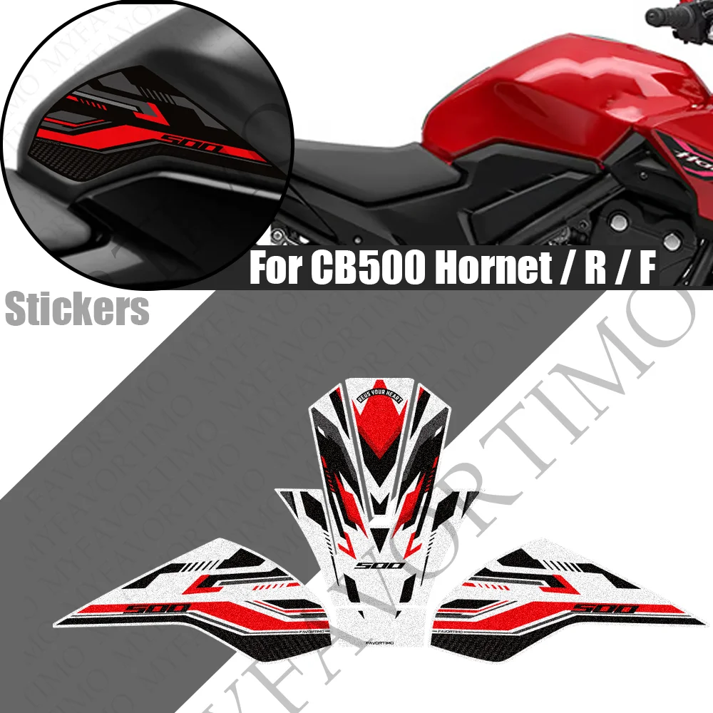 Non-slip Fuel Tank Cover Pad & Knee Traction Grip Sticker Decals Replacement Set For Honda CB500F CBR500R CB500 Hornet 2024-2026