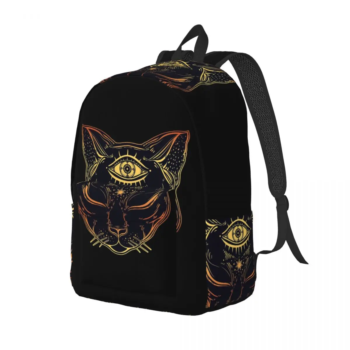 

Egyptian Classical Pharaoh Anubis Cat Backpack Daypack Large Capacity Children BookBag School Bag Shoulder Bags for Men Women