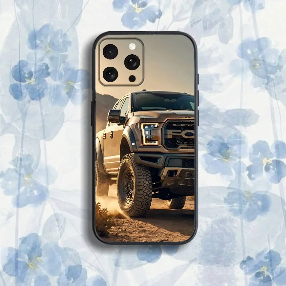 حافظة هاتف F-Series P-Pickup T-Trucks لهاتف iPhone 17,16,15,14,13,12,Pro,Max,Plus,E,SE4,Air,Mini Black Soft Box