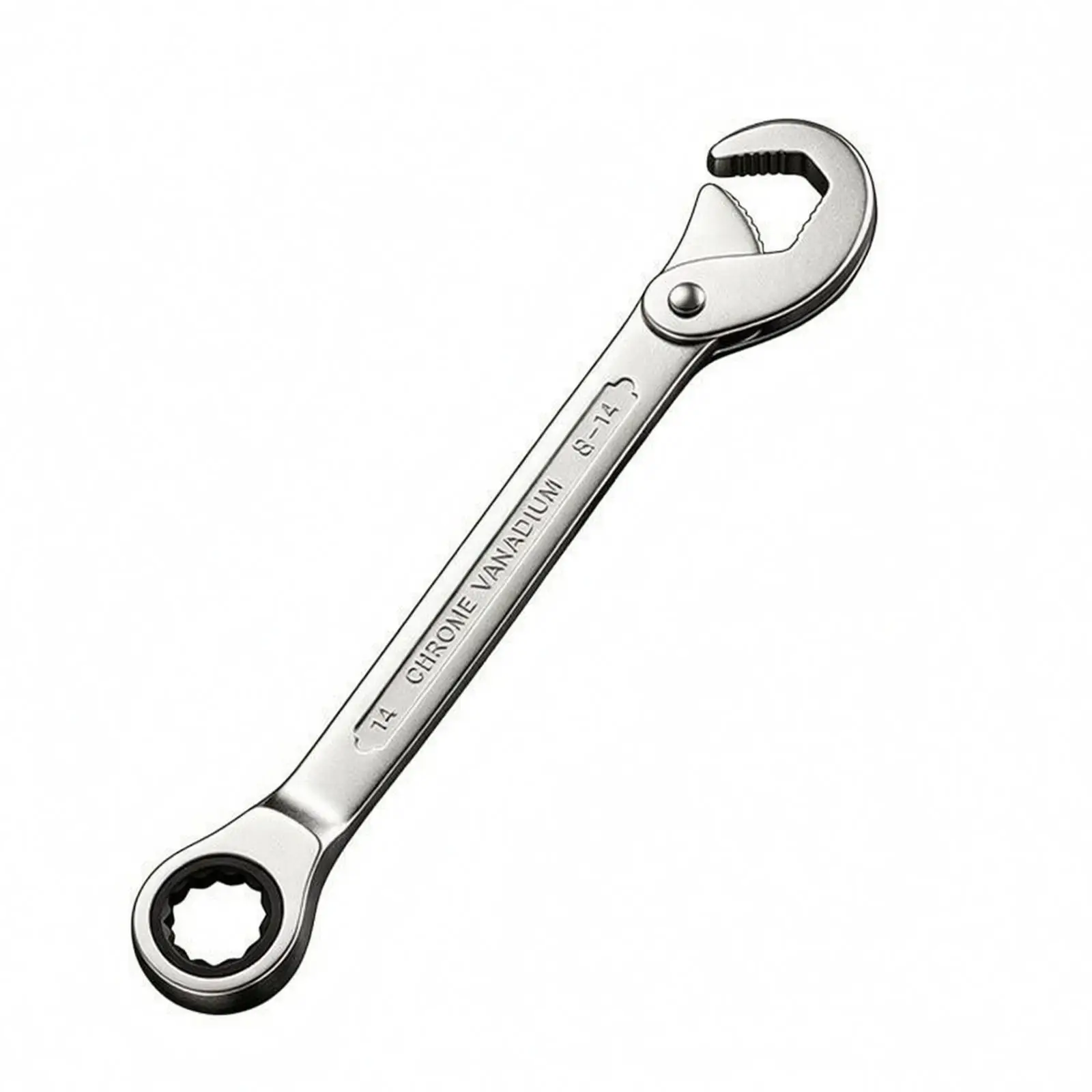 Heavy Duty 45 Steel Ratchet Wrench Set Self Tightening Open Jaw 12 Point Box End for Mechanic Maintenance Fastener Work