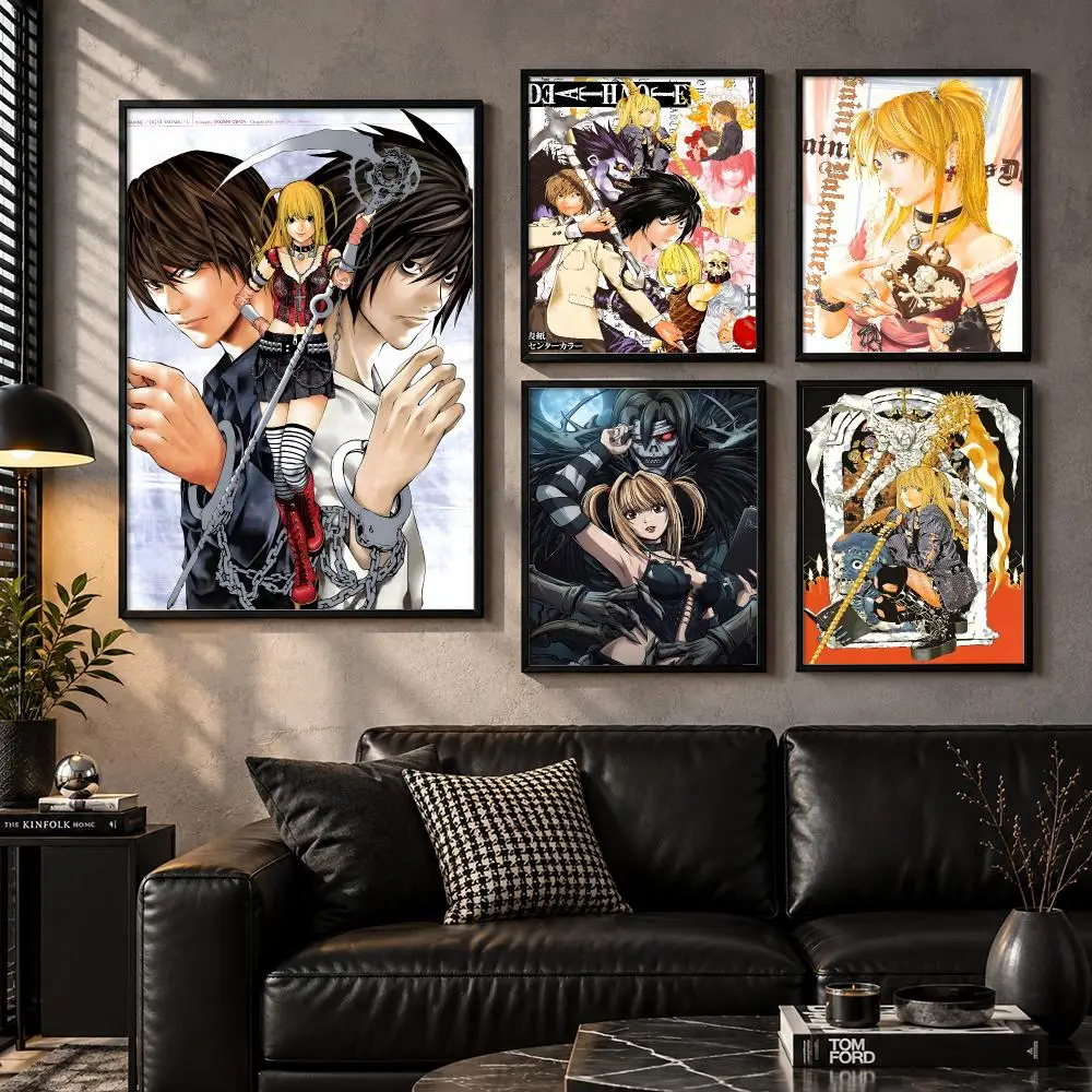 Japanese Series Characterart Collectible Illustration Death Note Poster Aesthetic Unframed Wall Prints for Bedroom & Living Room