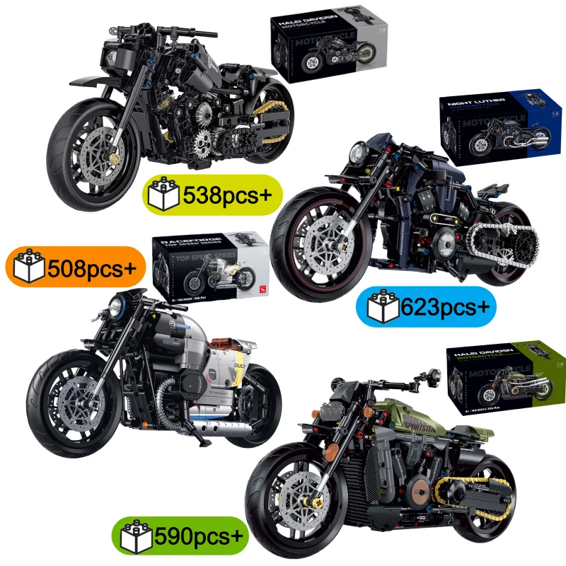 

Новый креативный конструктор 1:8: Супермотоцикл, технические блоки, модель мотоцикла, наборы MOC, кирпичики, подарки на день рождения для детей