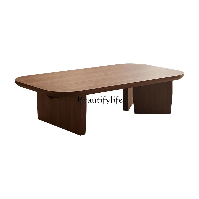 

lNordic Japanese-style solid wood small coffee table modern art minimalist small apartment coffee table