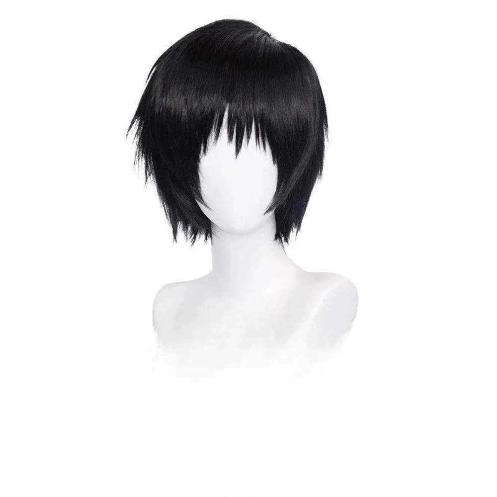 Jujutsu Battle of Fury Black Shuer Coswear Inverted Wig Black Short Hair Cospla Ywigs Role Playing Dress Up Headset