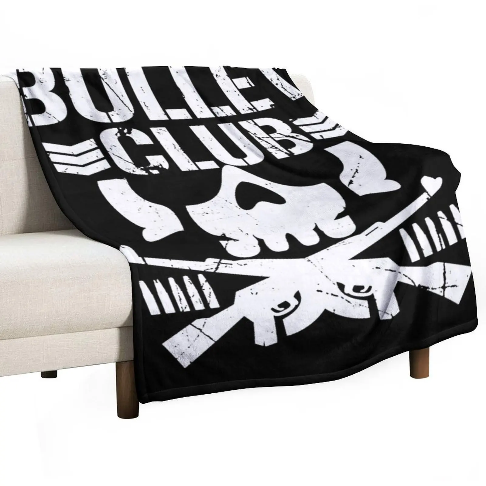 

Bullet Club Throw Blanket for winter For Decorative Sofa Quilt Furry Blankets