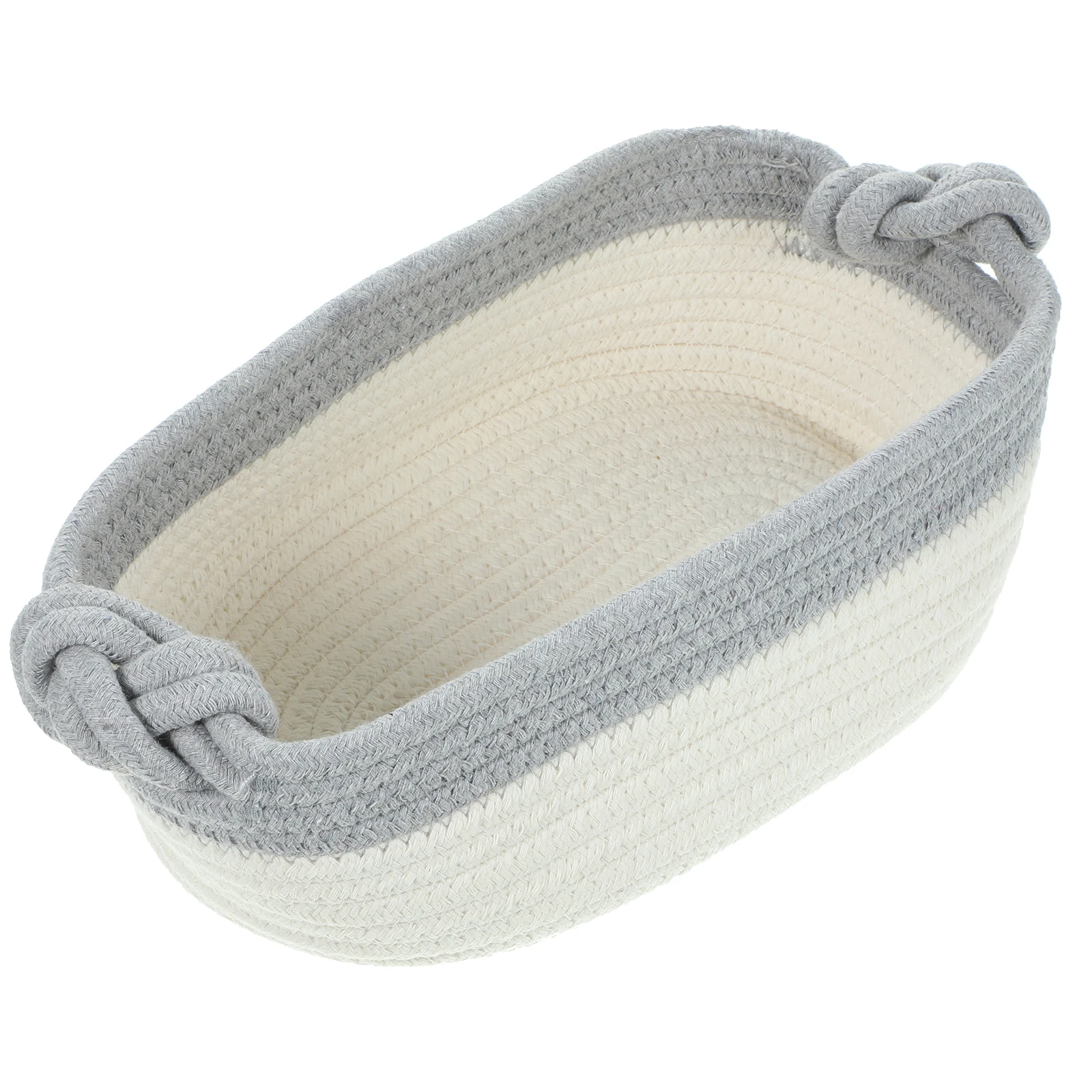 

Snacks Cosmetics Storage Basket Small Woven Bins Grey Home Decor Tidy Desk Organizer Multi-purpose Household Item