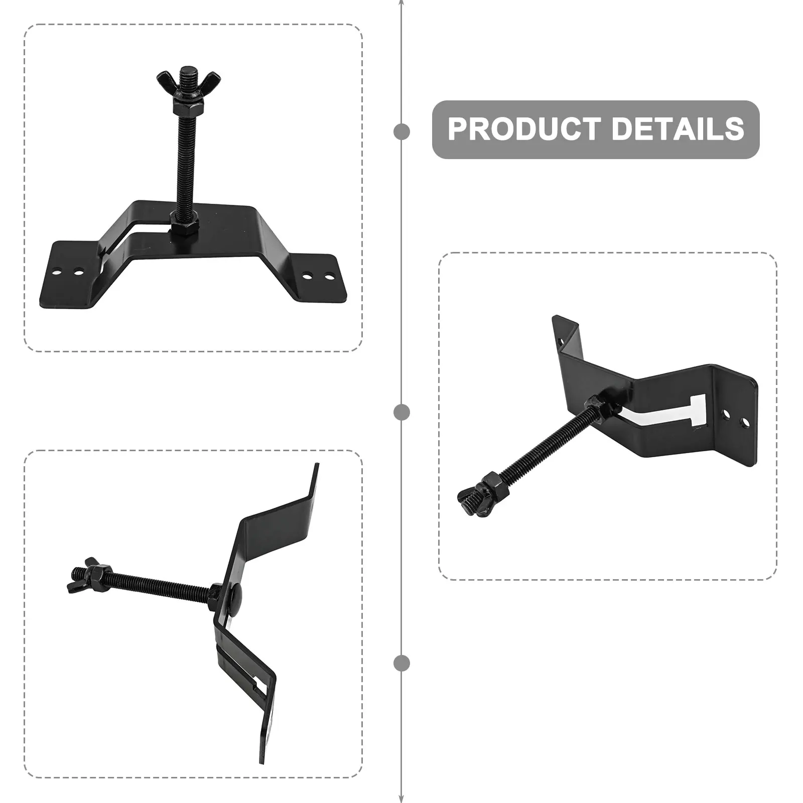 

For Garages For Trailers Spare Tire Rack Garage Tire Management Black Wide Mounting Plate Nylon-Insert Lock Nuts