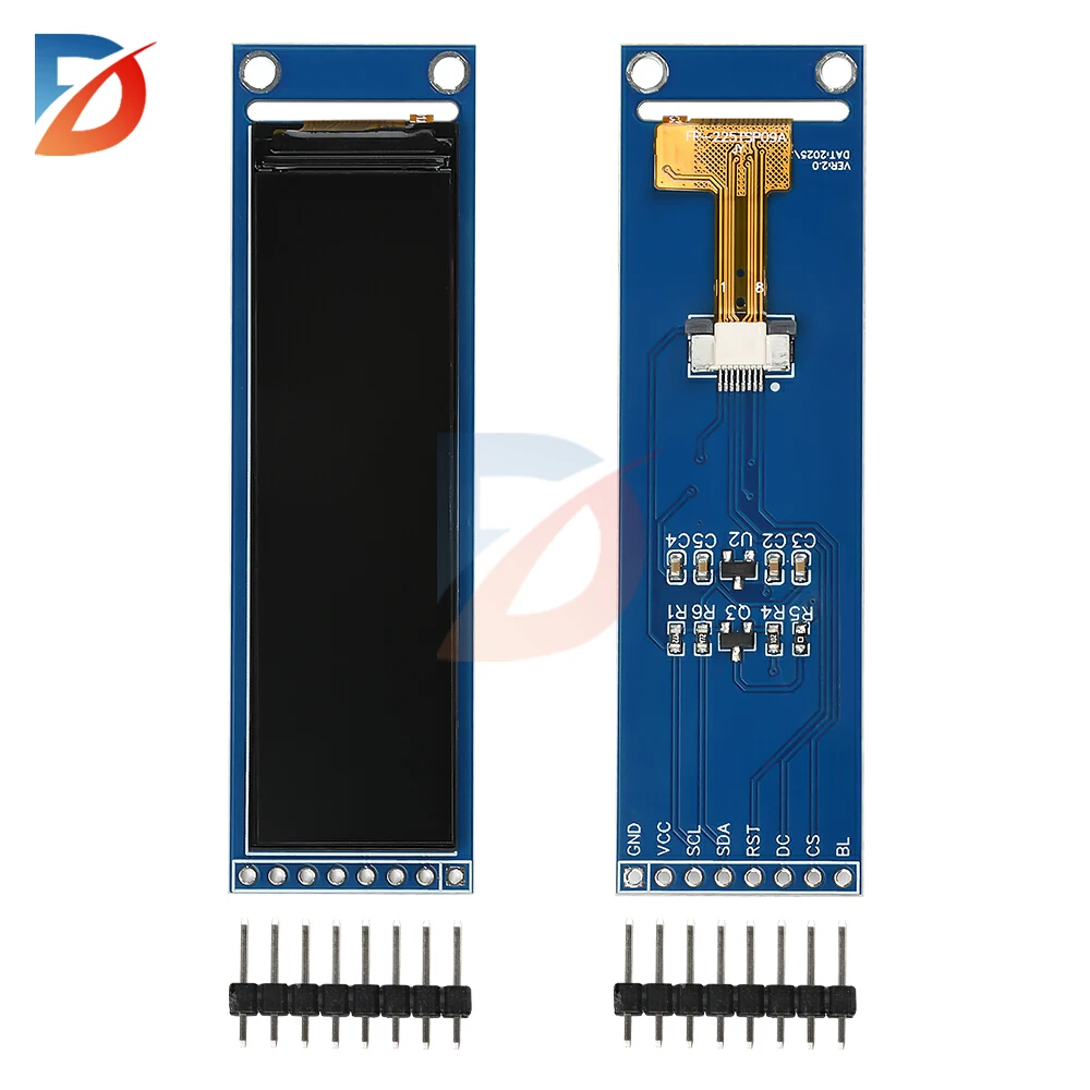 2.25-inch TFT LCD Screen Module ST7789 Small Screen 76 * 284 Module LCD Full View SPI Color Screen