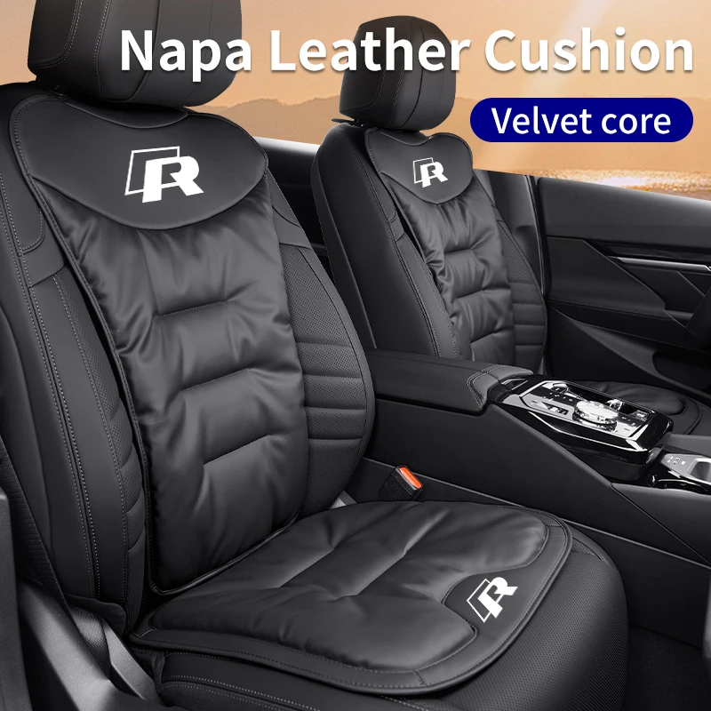자동차 앞 뒷좌석 커버 벨벳 가죽 쿠션 등받이 보호 매트, VW R 골프 폴로 파사트 제타 티구안 시로코 사지타 자동차 앞 뒷좌석 커버 벨벳 가죽 쿠션 등받이 보호 매트, VW R 골프 폴로 파사트 제타 티구안 시로코 사지타