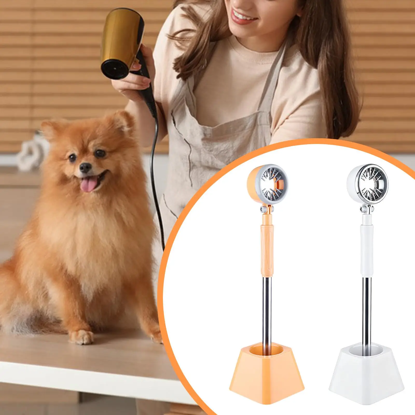 Hair Dryer Stand Stable Pet Dryer Holder Non Slip Adjustable Stand Bracket for Dog Grooming Table Accessory
