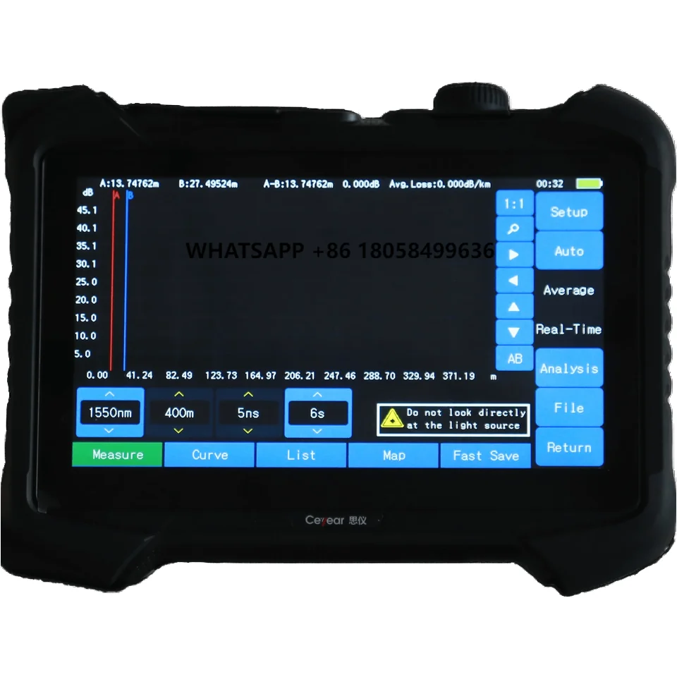

Ceyear 10 in 1 MINi OTDR 100KM CETC Ceyear 6426A 1310 1550nm 26 24dB VFL OLS OPM Event Map IOLM otdr fiber optic tester
