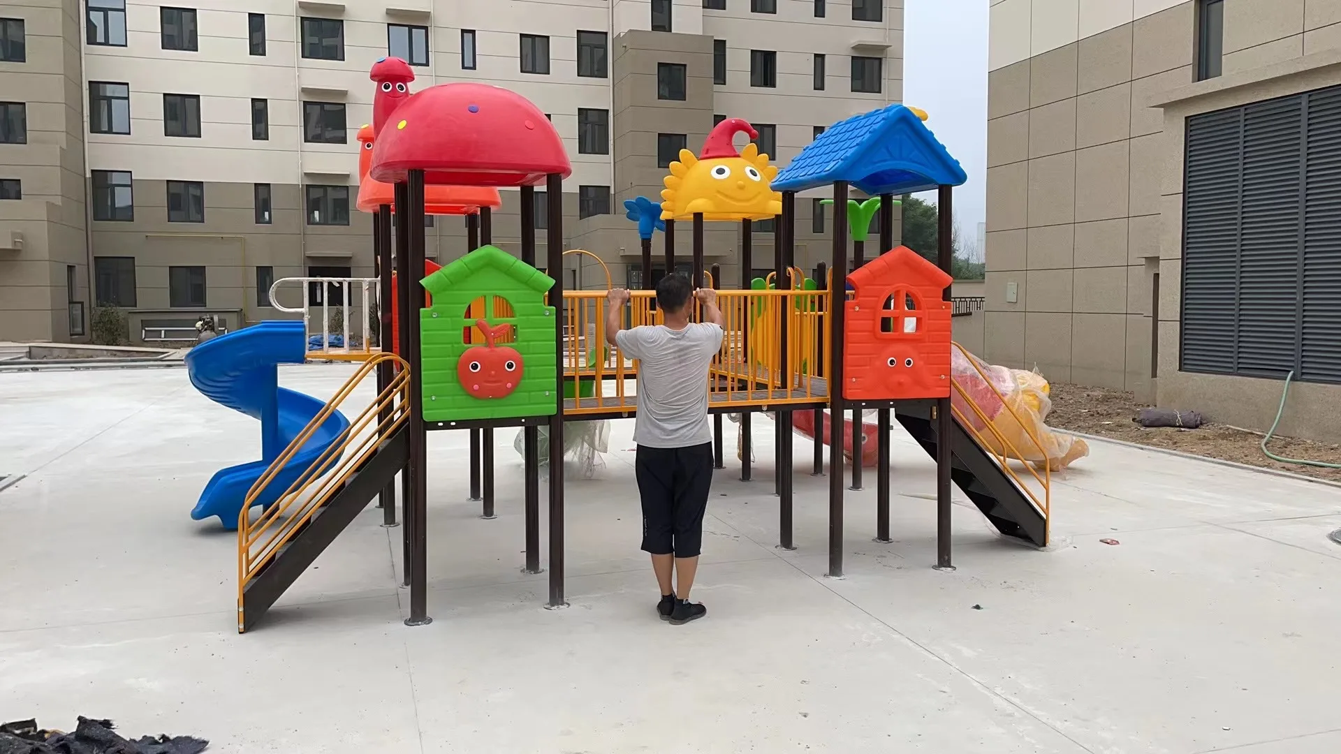 kids toy slide baby outdoor games swing kindergarten sets children's plastic child children playground indoor garden large B57