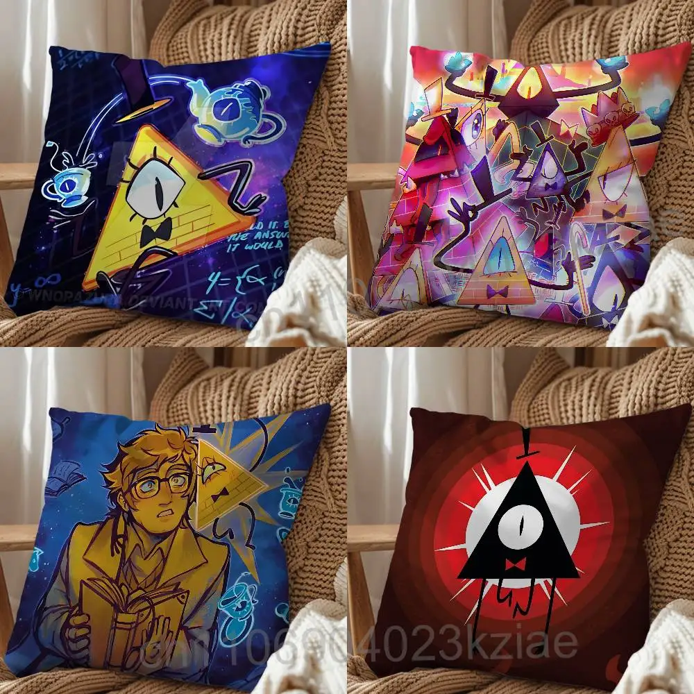 Bill Cipher Stanford Gravity Falls day gift Pillow Case Living Room Sofa Cushion Cover Suitable For Home Bedroom Room custom