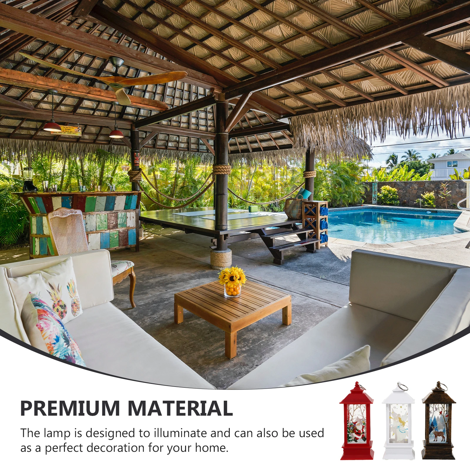 3 pçs led castiçal luz decoração de natal lâmpada natal led lanterna decorativa festa adorno parede pendurado chama