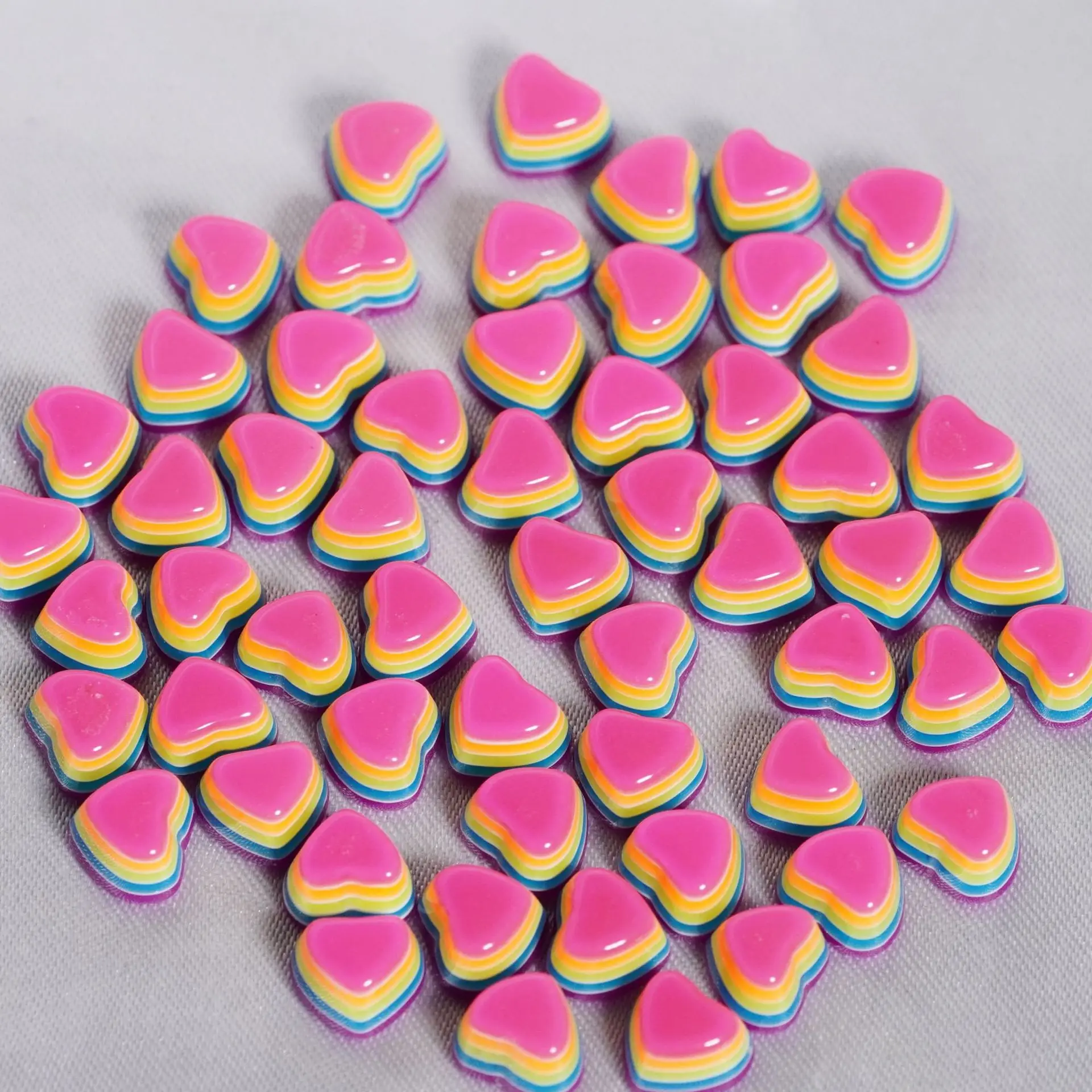 10 قطعة/الوحدة جديد الراتنج الحب ستار اللسان مسمار الكرة الشفاه مسمار اكسسوارات الكرة الاكريليك لون الحلوى اللسان الشفاه ثقب الملحقات