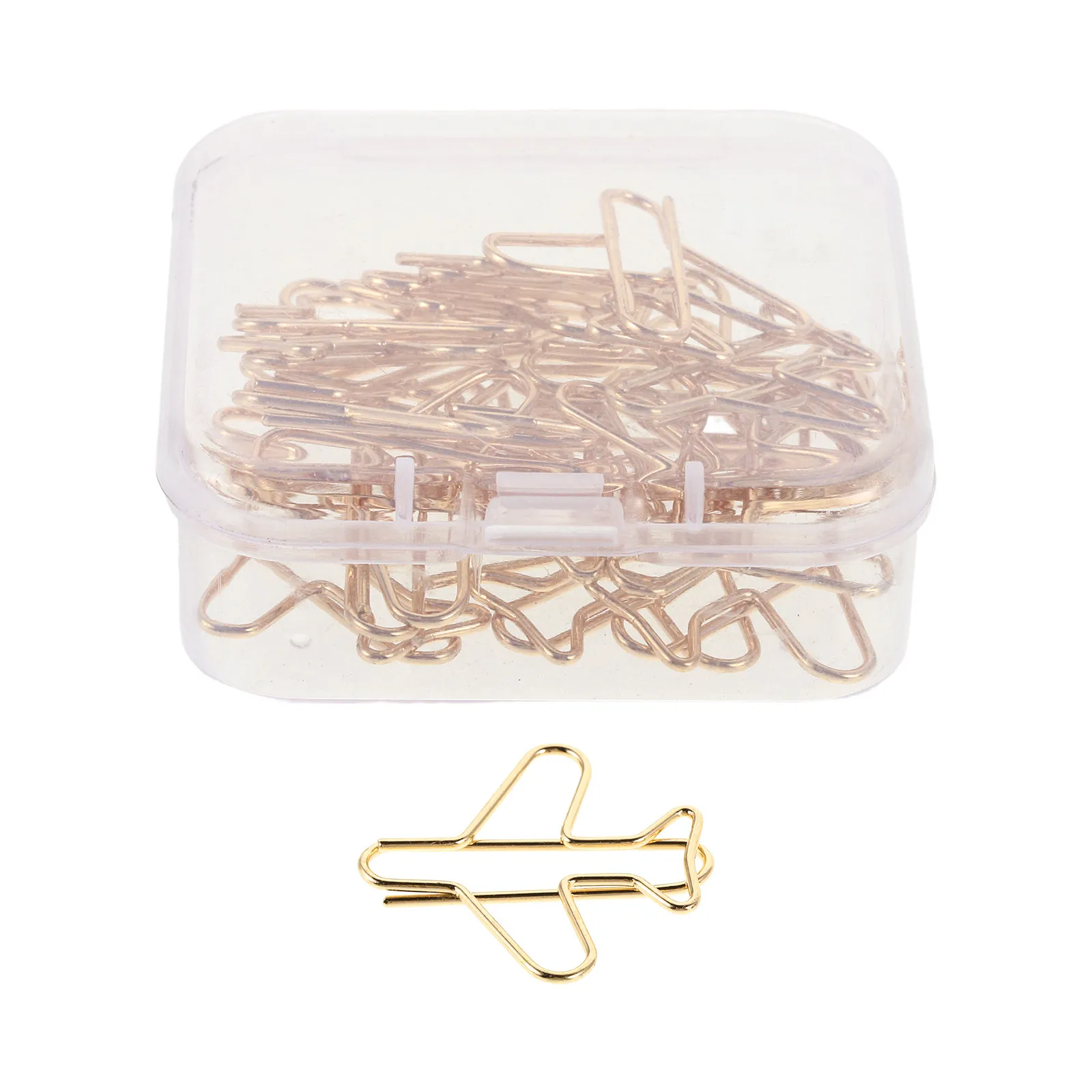 

20Pcs Mini Paper Clips Airplane Style Sturdy Metal Page Holder Clip for Notebook Documents Office Supplies School