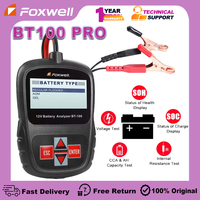 FOXWELL BT100 PRO Car Battery Tester Diagnostic Tool for  100-1100 CCA Batter Check Battery Health 12V Automotive Analyzer