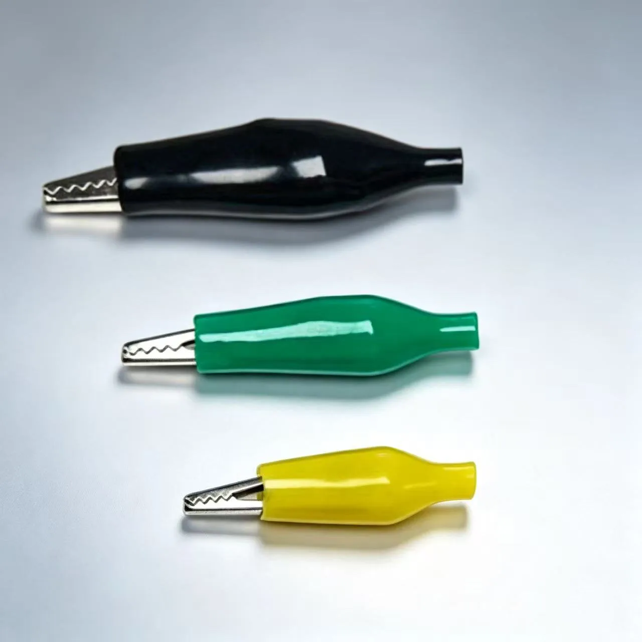 10Pcs Crocodile Type Clip 28 35 45mm Soft Plastic Coated Testing Probe Mini Alligator Test Clips