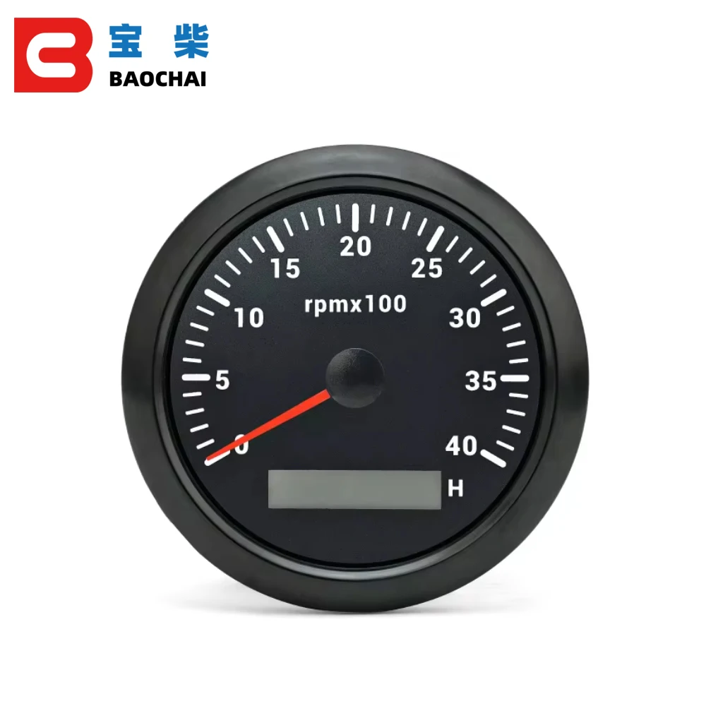

85mm Digital RPM Gauge Diesel Engine Tachometer Sensor Optional Backlight Hourmeter 0-32V for Generators Parts Accessories