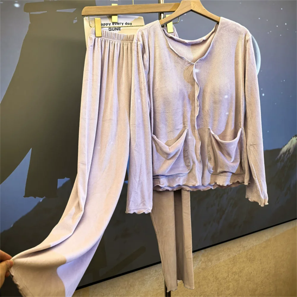 

Бархатная домашняя одежда, женская зимняя теплая одежда для сна, пижама с длинными рукавами, женские пижамы для сна, комплекты брюк, ночная одежда, женская