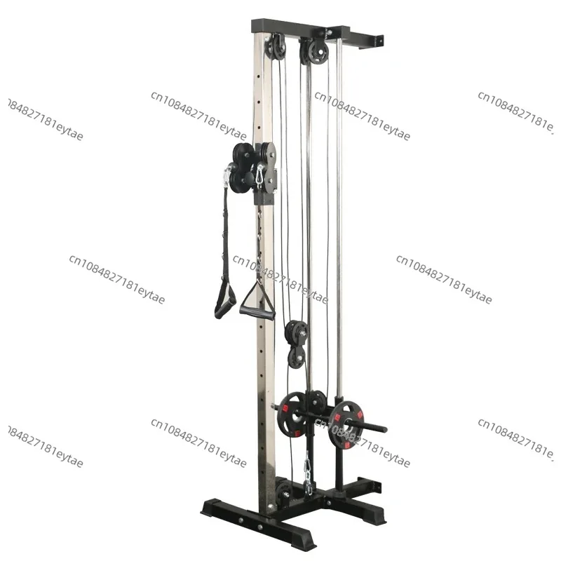 Factory Adjustable Double Pulley System, Wall-Mounted Home Gym Pull-Down Cable Station