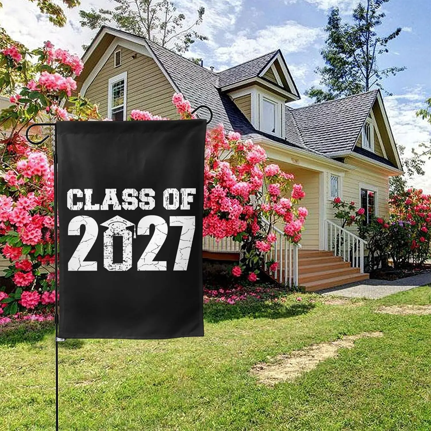Class of 2027 Graduation High School College Senior Double Sided Garden Flags Decoration Outdoor Home Yard Flag Banner 12.5& yyi