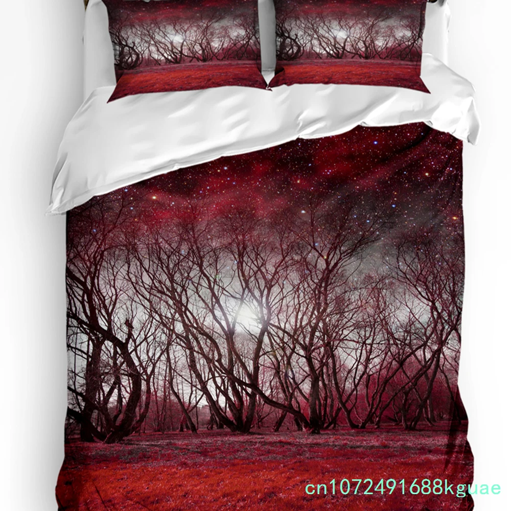 Green Forest Sun Natural Landscape 3pcs Bedding Set For Bedroom Double Bed Home Textile Duvet Cover Quilt Cover Pillowcase 4