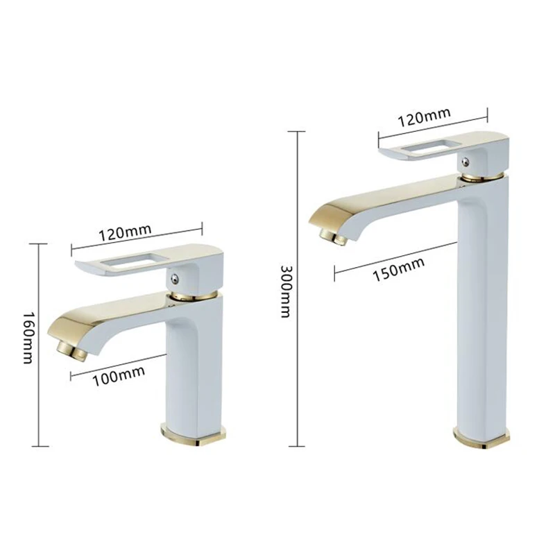 Becola Wastafelkranen Zwart/Wit/Chroom Waterval Mengkranen Badkamer Kraan Badrandcombinaties Messing Wastafel Mengkraan Hoog Kort