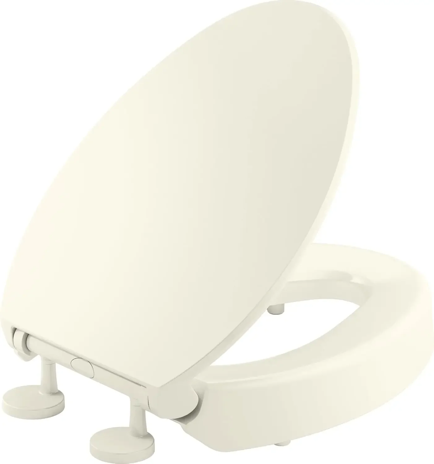 Elevated Quiet-Close Elongated Toilet Seat, Biscuit， toilet seat warmer ， toilet seat ， smart  seat