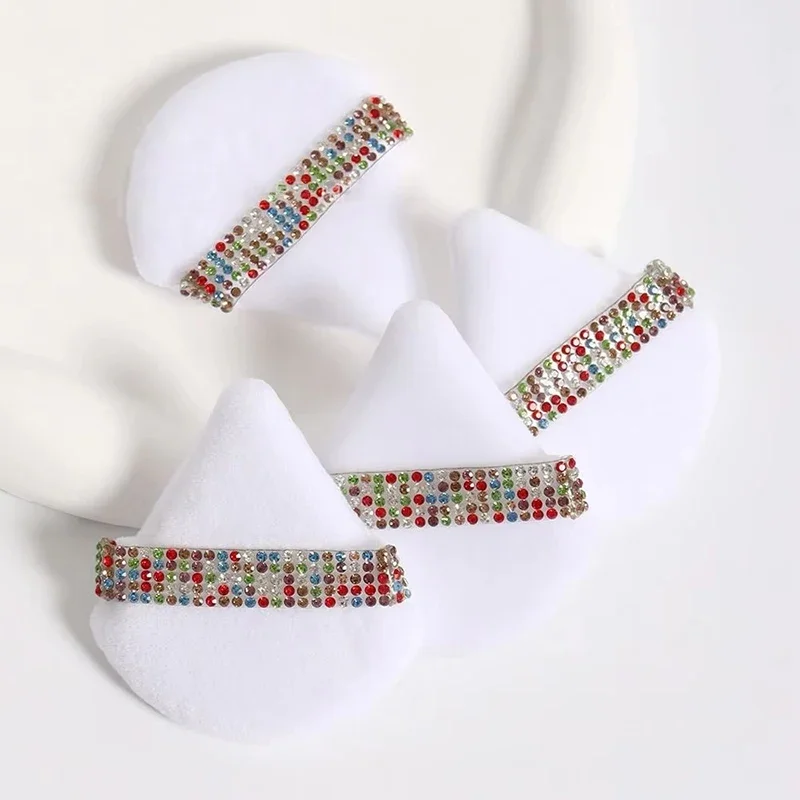 Triangolo di diamanti Soffio di polvere Spugna Triangolo di velluto Soffio di polvere Bellezza del viso Morbido e liscio Strumento per il trucco del viso Spugna per il trucco Nuovo
