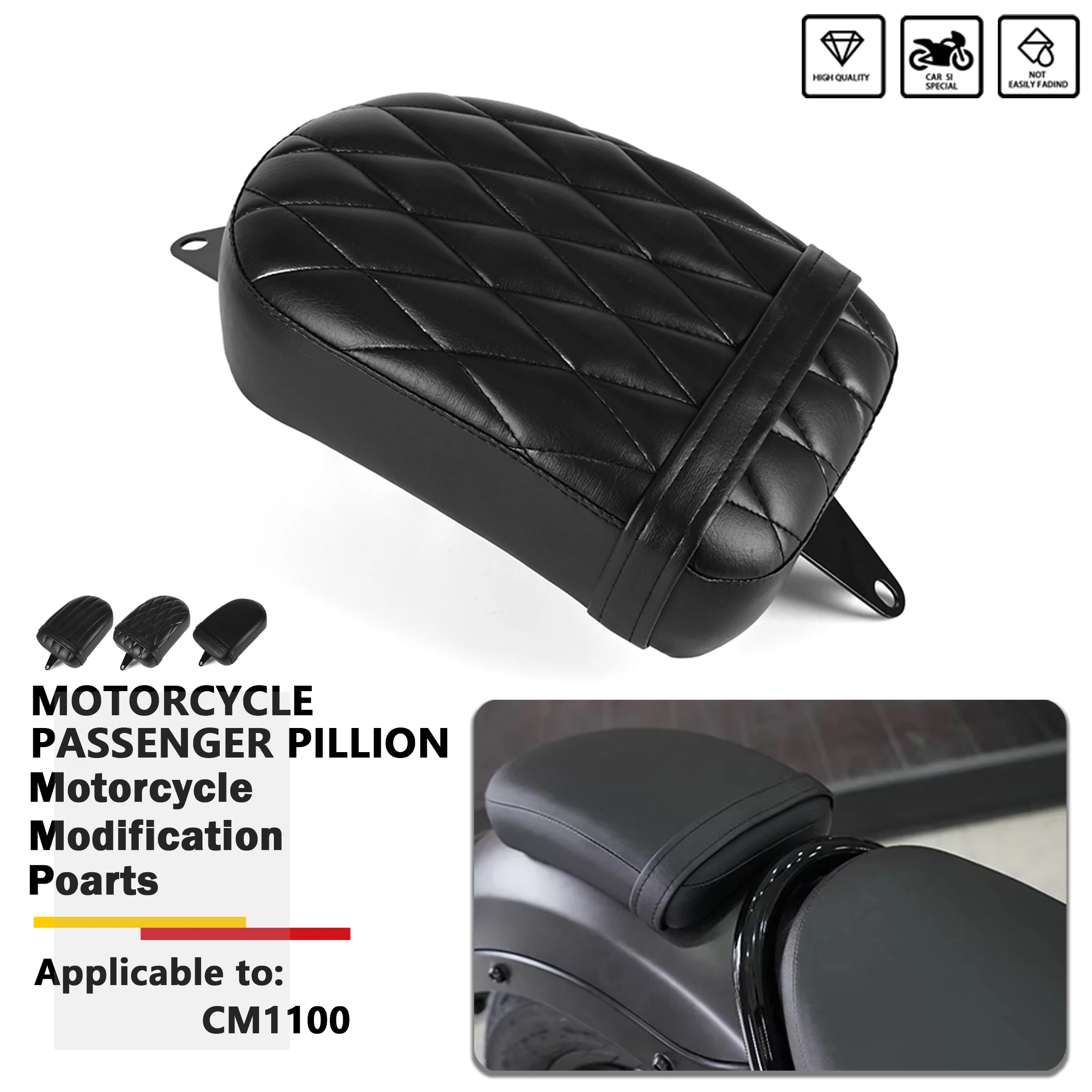 

For Honda Rebel CM1100 CMX1100 2021-2024 Motorcycle Comfort Rear Seats Passenger Pillion Cushion Leather Saddle Pillion Seat