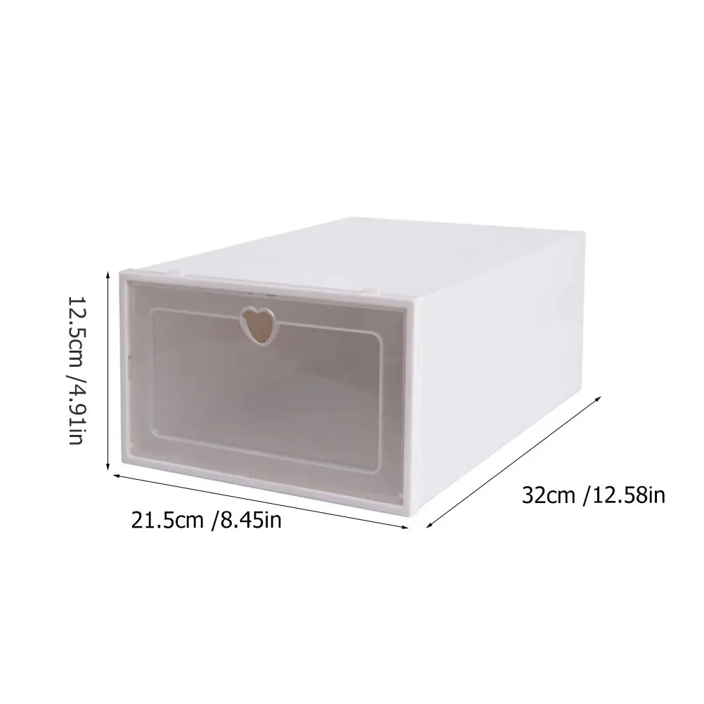 

4pcs Plastic Shoe Box Clear Organizer Stackable Container Storage Transparent Dustproof Shoes Boxes Shoe Rack