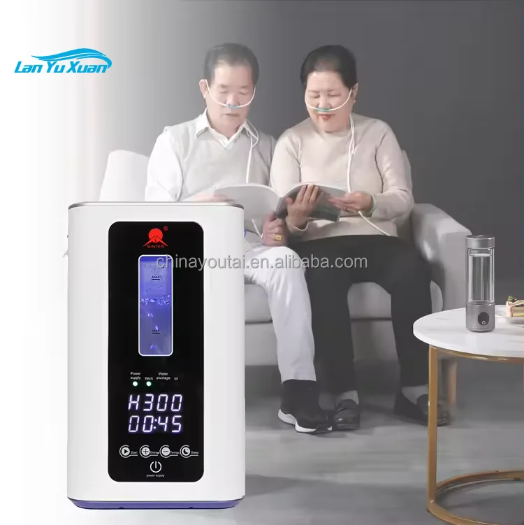 

Factory H2 Pure 99.99% SPE Technology Body Health And Anti-aging Hydrogen Inhalation Machine
