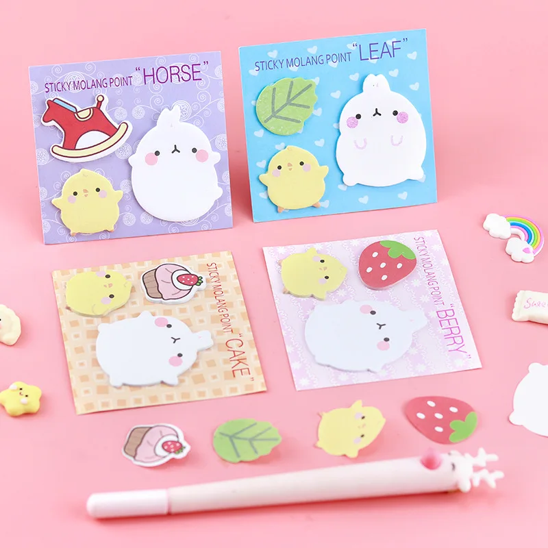 60sheets Creative Student Cute Cartoon Sticky Note Sticker Bunny Combina Tionnote Sticker Note Paper Index N Times Sticker