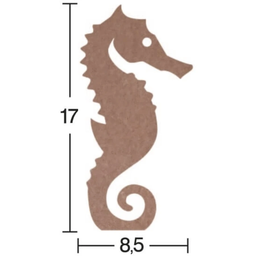 H50 Sea Horse Trinket, 18mm Figurative Wood Object