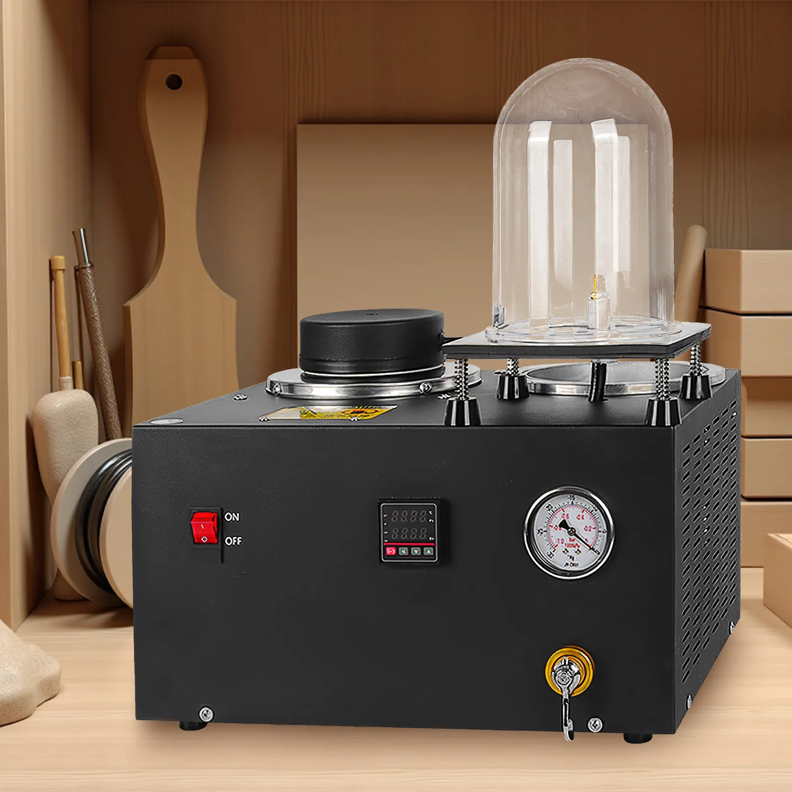 Clear Acrylic Vacuum Chamber Dome Lid for Jewelry Casting Machine Replacement - Spot Welder Accessory Reduces Oxidation Boosts