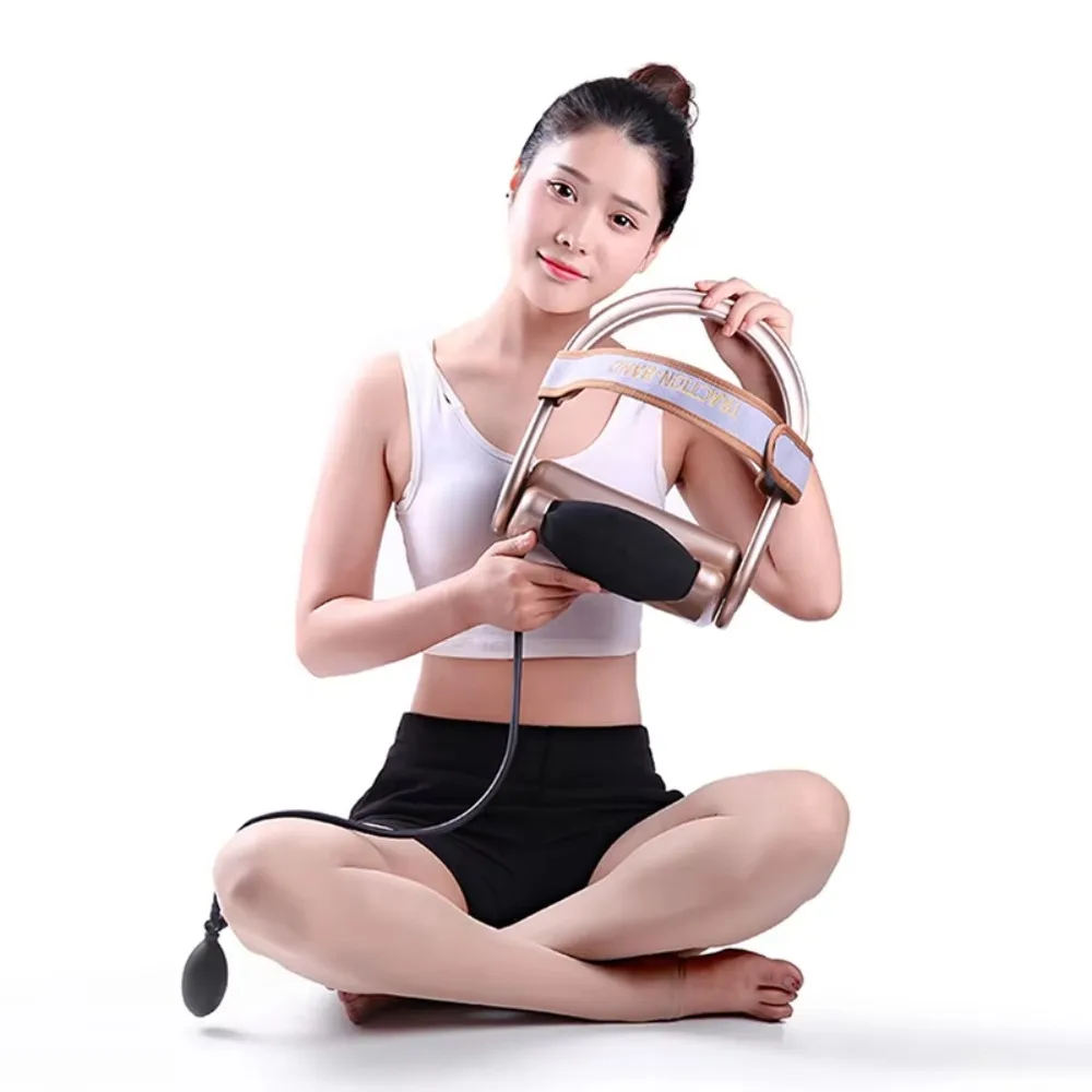 

Relax Filled Air Neck Massager Vertebra Orthopedic Stretch Cervical Tractor Pillow Air Compression Muscle Stimulator Massager