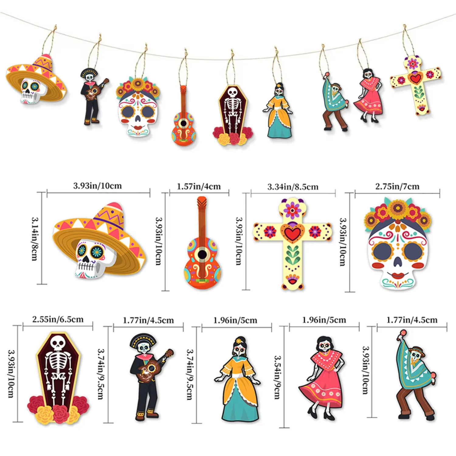 Halloween-Themed Wooden Decorative Pendant for Death  Outdoor Patio and  Tabletop Decorations image 4