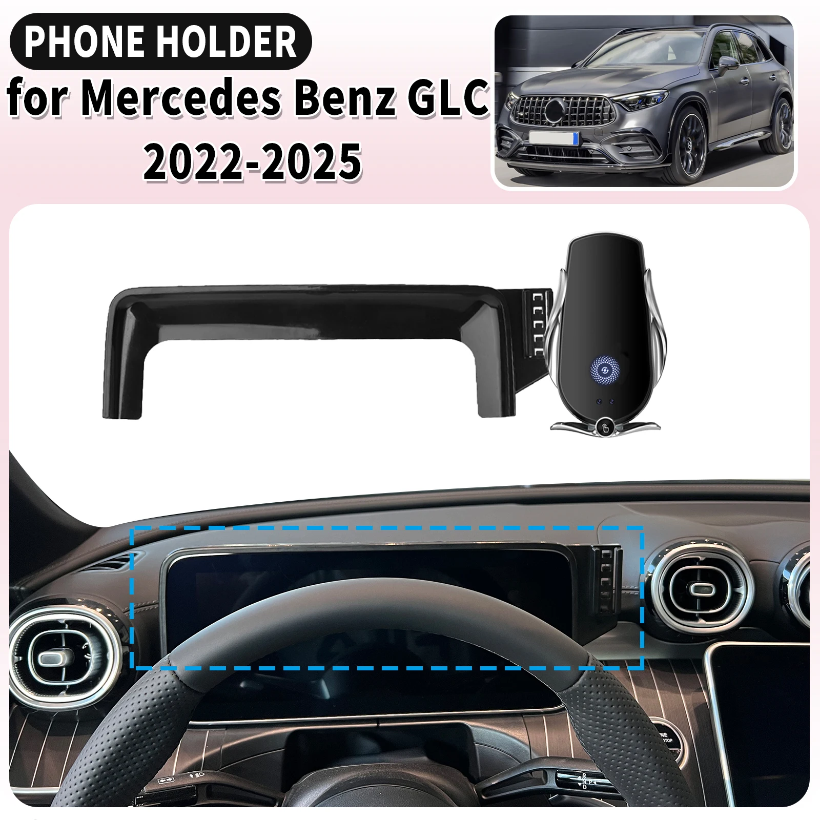 

fit for Mercedes Benz GLC 2021-2024 Coupe Sport Screen Base Mount Phone Holder Dedicated Clip-On Navigation Bracket accessoires