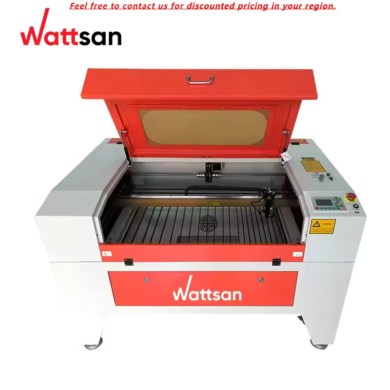 

Wattsan 6090 ST 600*900mm 80W 100W CO2 CNC Laser Engraver Machine For Cutting Leather Plywood Plastic 600*900mm