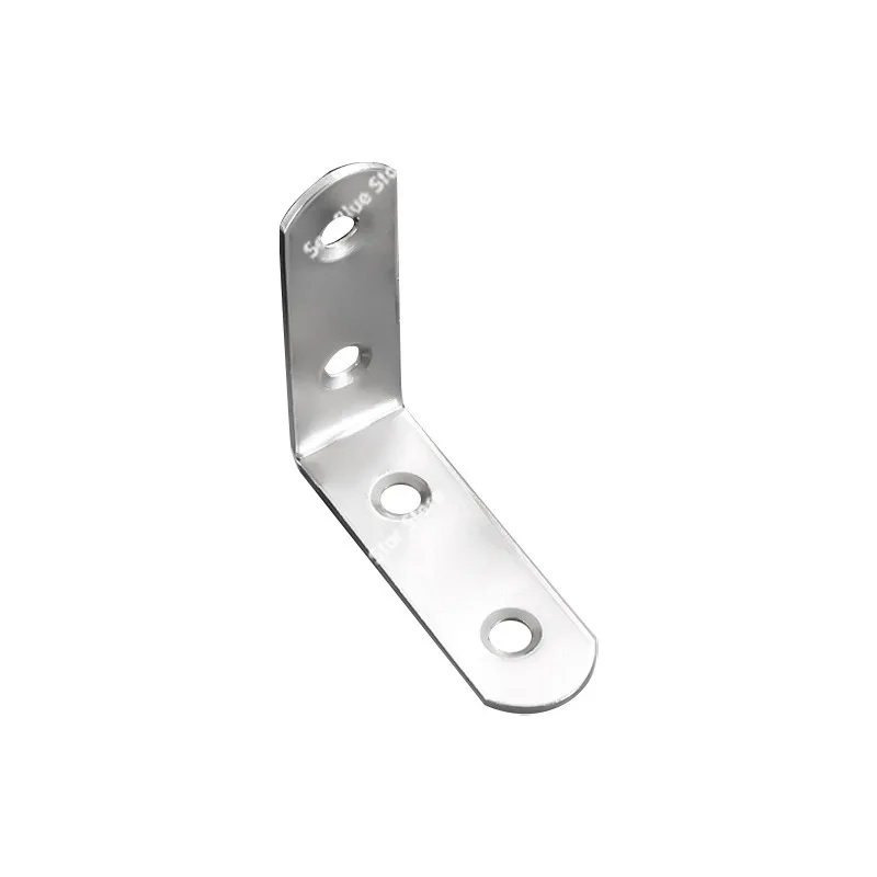 Thickened stainless steel L-shaped 90-degree right-angle angle code furniture connector, multi-functional angle code
