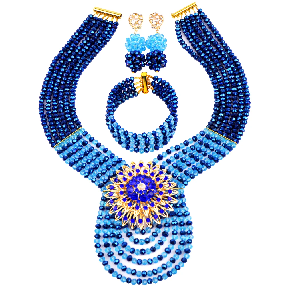 Wedding Jewelry Crystal Collection African Nigerian bridal Necklace jewelry