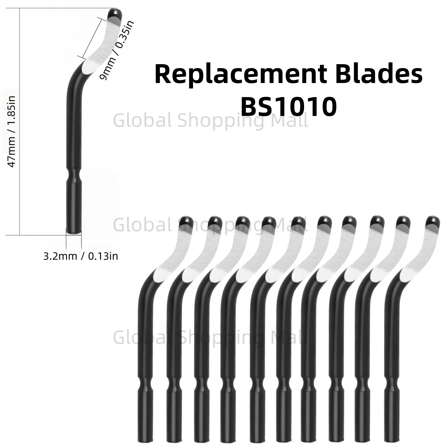 10PCS Swivel Blades 360 Degree Rotary Head for Hand Deburring Tool Kit High Speed Burr Removal Blade BS1010 BS1018 BK3010 BS3010